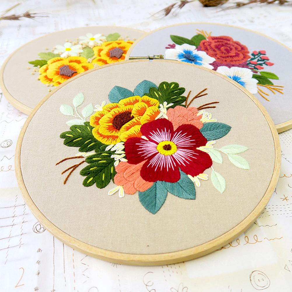 💗Ofenbuy💗DIY Tô Châu Hoa thêu thủ công Vá Cross Stitch Kit Bông thêu Tranh thêu Trang trí nhà