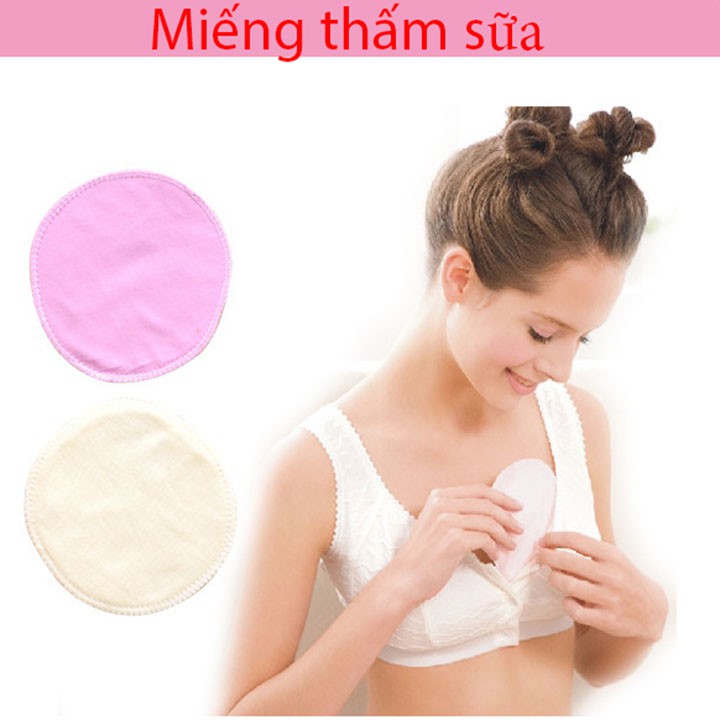 Miếng đệm ngực lót thấm sữa vải cotton nguyên chất 3 lớp