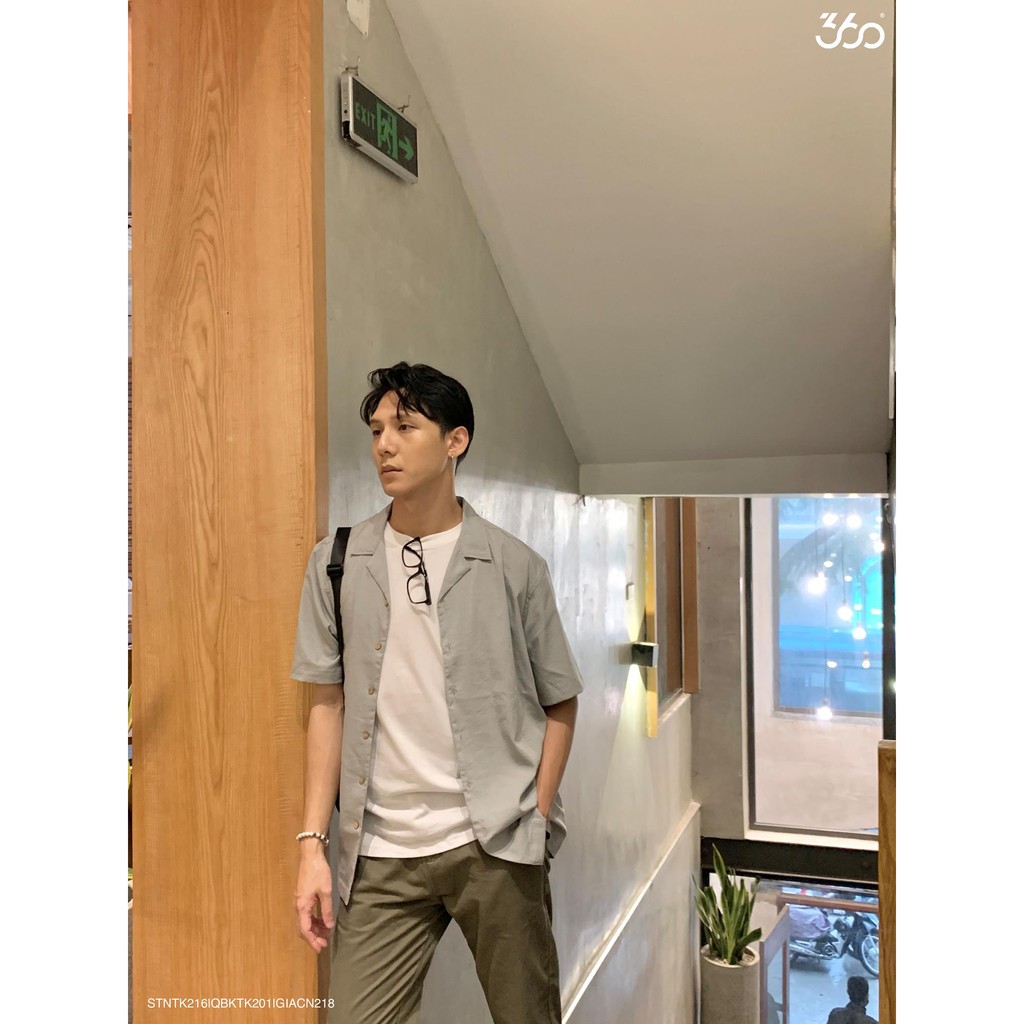 Áo sơ mi nam 360BOUTIQUE ngắn tay cổ bẻ - STNTK216 | BigBuy360 - bigbuy360.vn