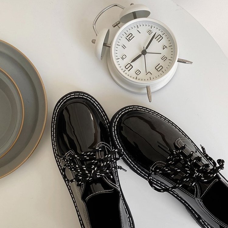 Giày da đan dây thời trang Hàn Quốc năng động cho nữ