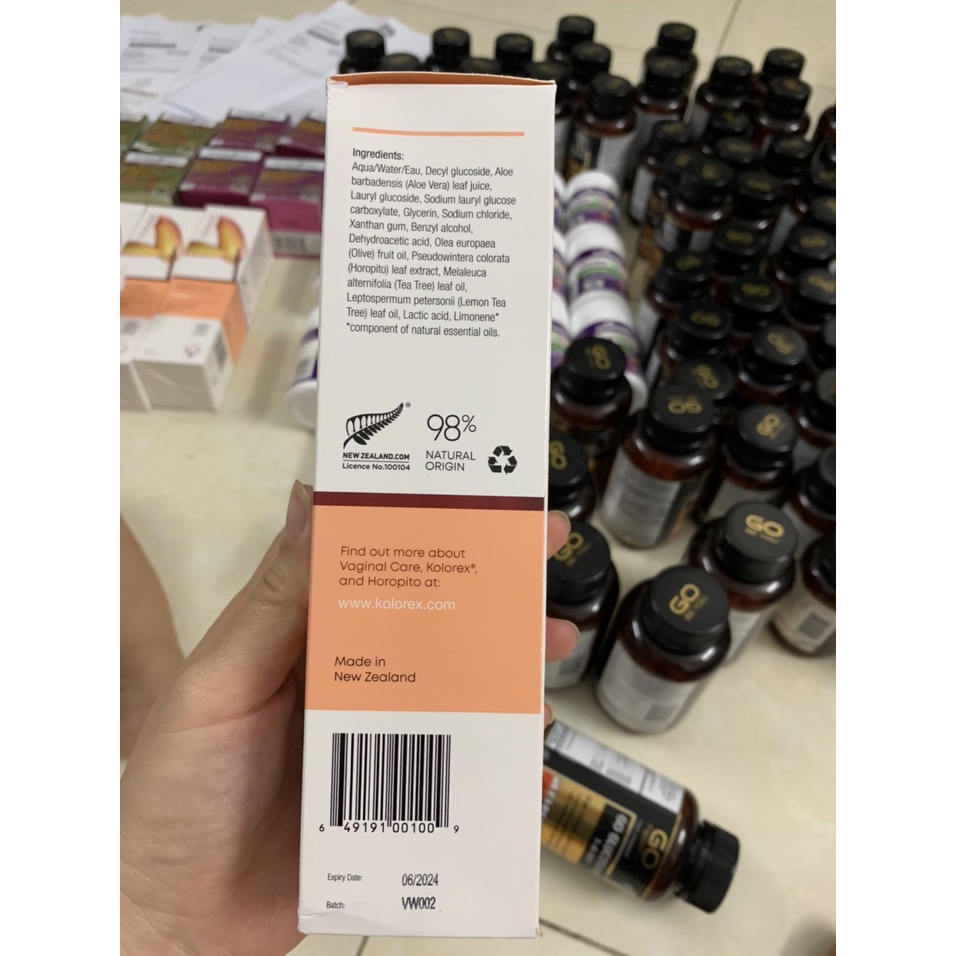 Bill, hàng Air, Dung tích 250ml dung dịch vệ sinh phụ nữ Kolorex Intimate Wash loại khí hư, mùi hôi, ngứa, nấm vùng kín