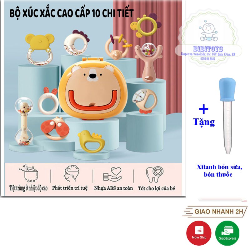 [Mã LIFE0503TOYS1 giảm 10% đơn 150k] [HÀNG LOẠI 1] BỘ XÚC XẮC, GẶM NƯỚU 10 CHI TIẾT GIÚP CHO BÉ SỰ PHÁT TRIỂN TOÀN DIỆN