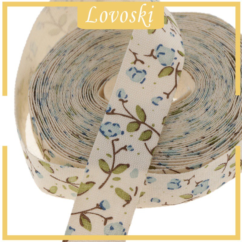 Cuộn Dây Ruy Băng 5 Yards In Họa Tiết Hoa Dùng Trang Trí Tiệc Cưới