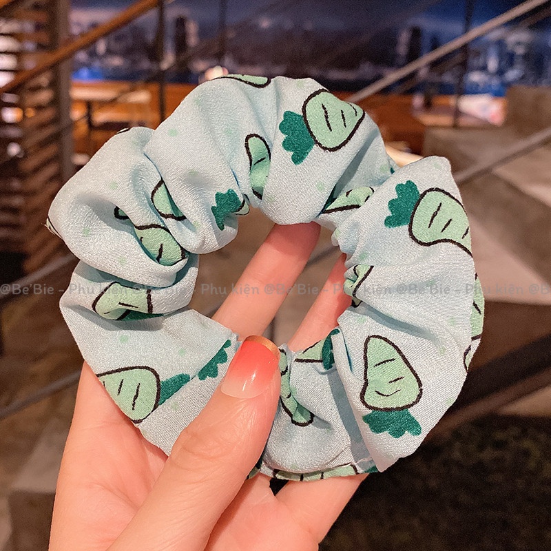 [BP362] Buộc tóc scrunchies in hinh cà rốt nhiều màu cute - BeBie Phụ kiện cưng