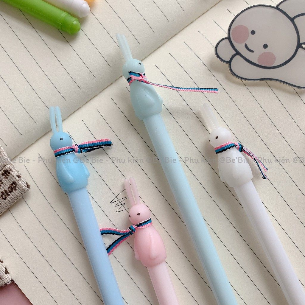 Bút mực kim thỏ baby đeo khăn cổ cute BeBie - BP248