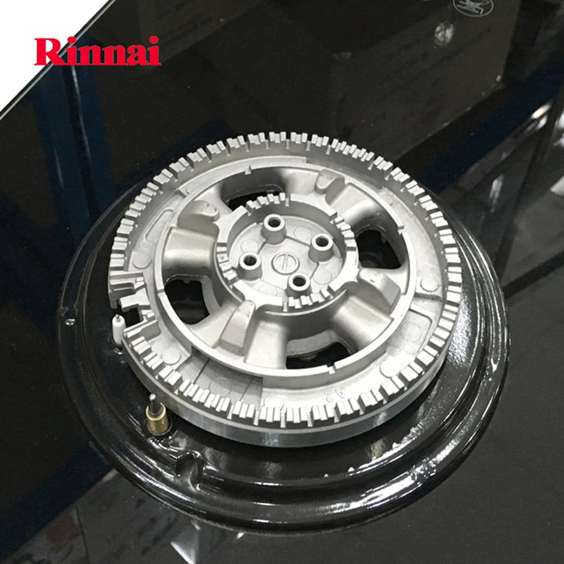 Bếp gas âm Rinnai RVB-212BG Mặt kính cường lực, đánh lửa IC  ngắt gas tự động, Bảo hành chính hãng 2 năm