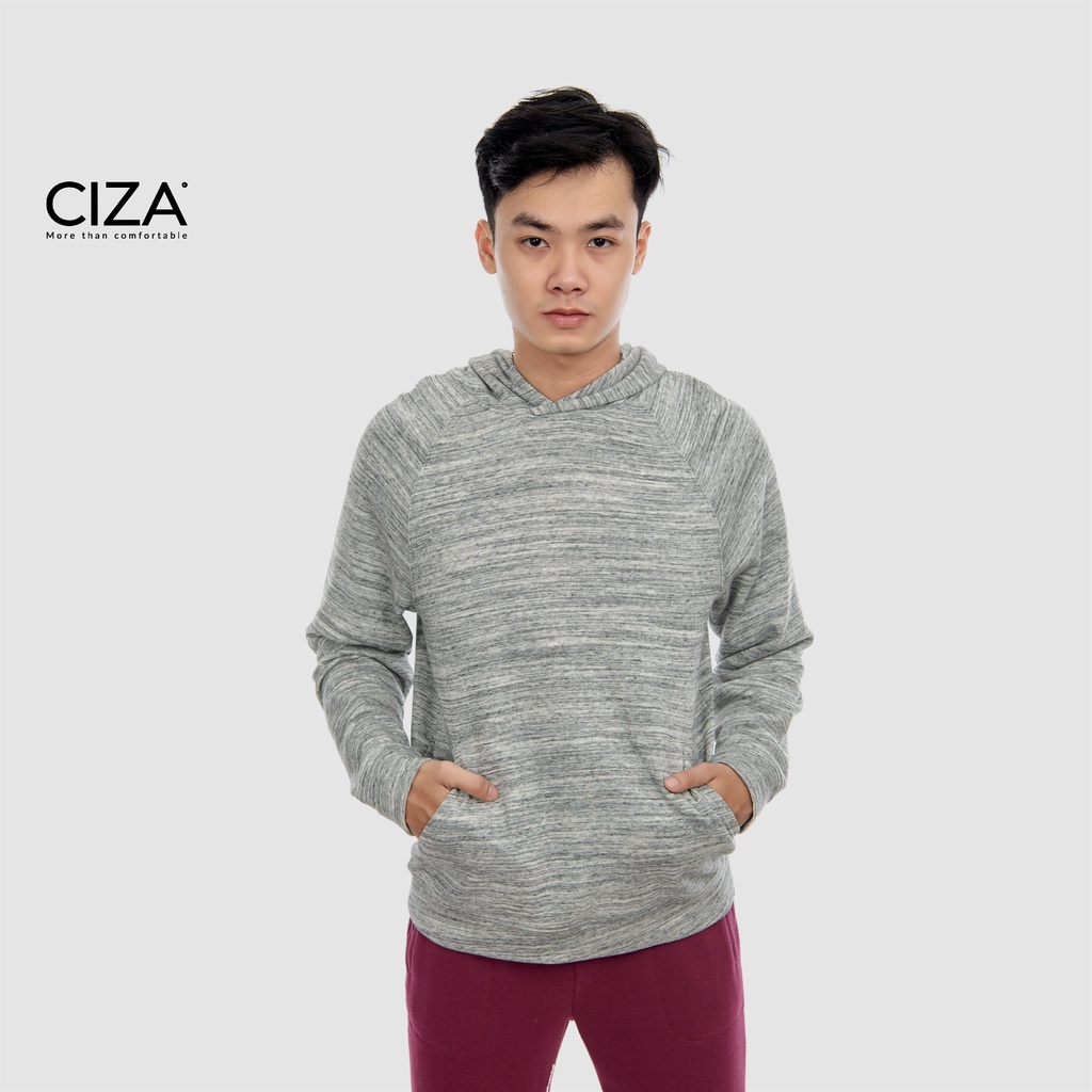 Áo hoodie dài tay nam CIZA form rộng vải nỉ dệt sợi cotton trẻ trung cá tính size S M L XL AHDR16