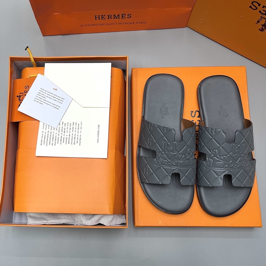 Dép lê quai ngang Hermes đế gỗ da bò các mẫu LA on web fullbox