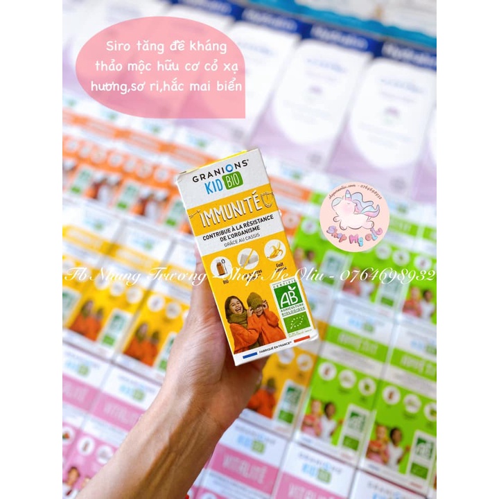 Siro tăng đề kháng hữu cơ Granions Kid Bio Immunité 125ml cho bé