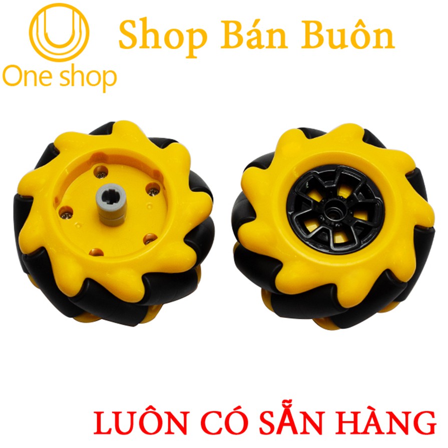 [Rẻ vô địch] Bánh Xe Mecanum Omni , Bánh Xe Đa Hướng, Bánh Xe Thông Minh 60mm