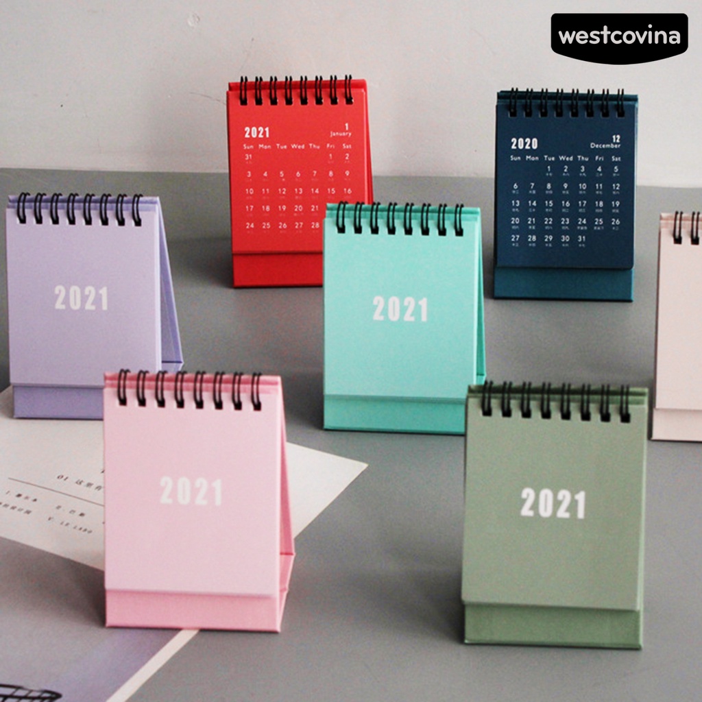 Lịch Để Bàn Mini 2021 Thiết Kế Nhỏ Gọn Tiện Dụng