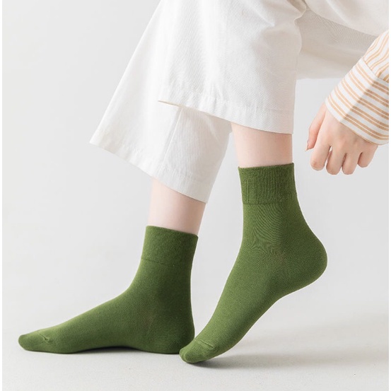 Vớ thể thao bằng cotton màu sắc đơn giản cho nam