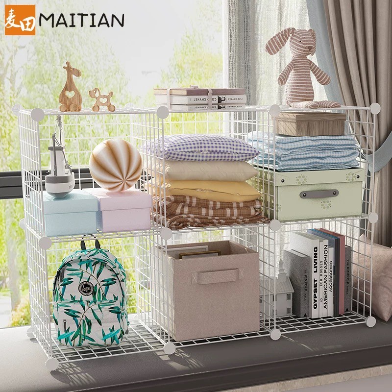 Tặng Chốt, Kệ Lưới 3 Ô Sơn Tĩnh Điện,Kệ Đầu Giường Để Đồ Đa Năng