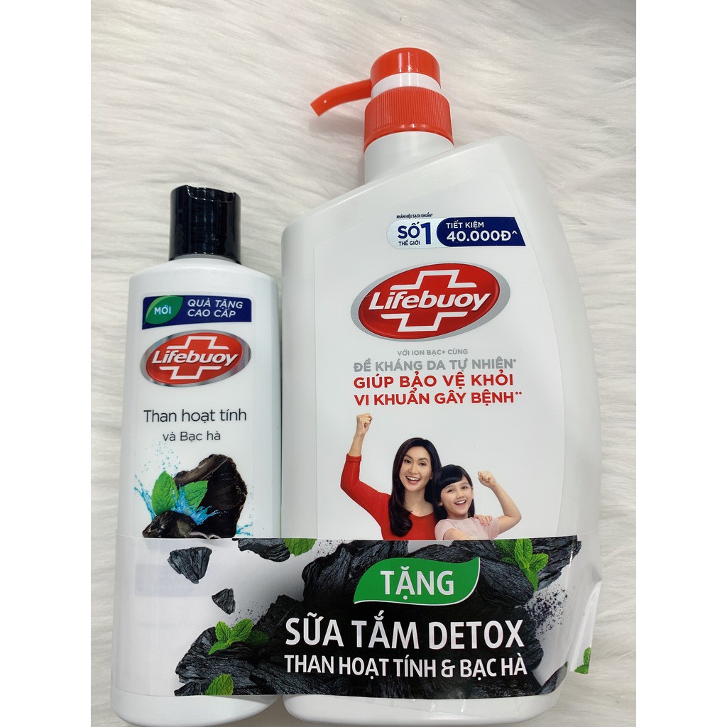 Sữa tắm Lifebuoy bảo vệ vượt trội 850gr + KÈM QUÀ TẶNG SỮA TẮM DETOX MACHA KHỔ QUA