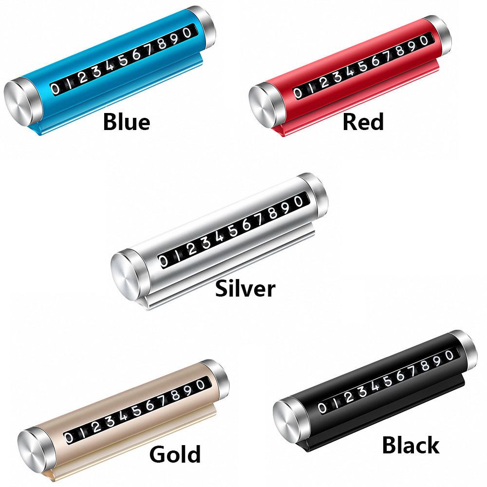 Thẻ điện thoại đỗ xe tạm thời bằng hợp kim nhôm nhiều màu sắc cho ô tô