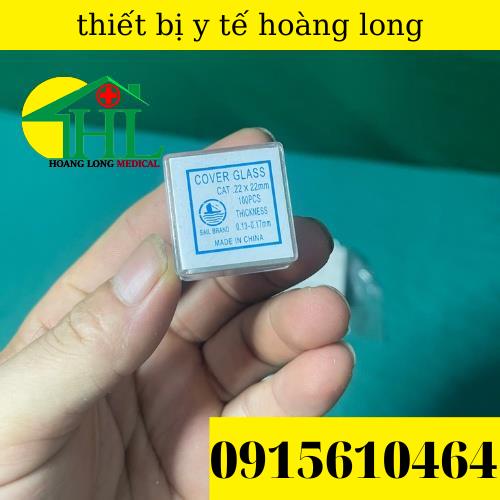 [ com Bo10 Hộp ] Lamen kính Hiển Vi 22x22mm Hộp 100 Kính