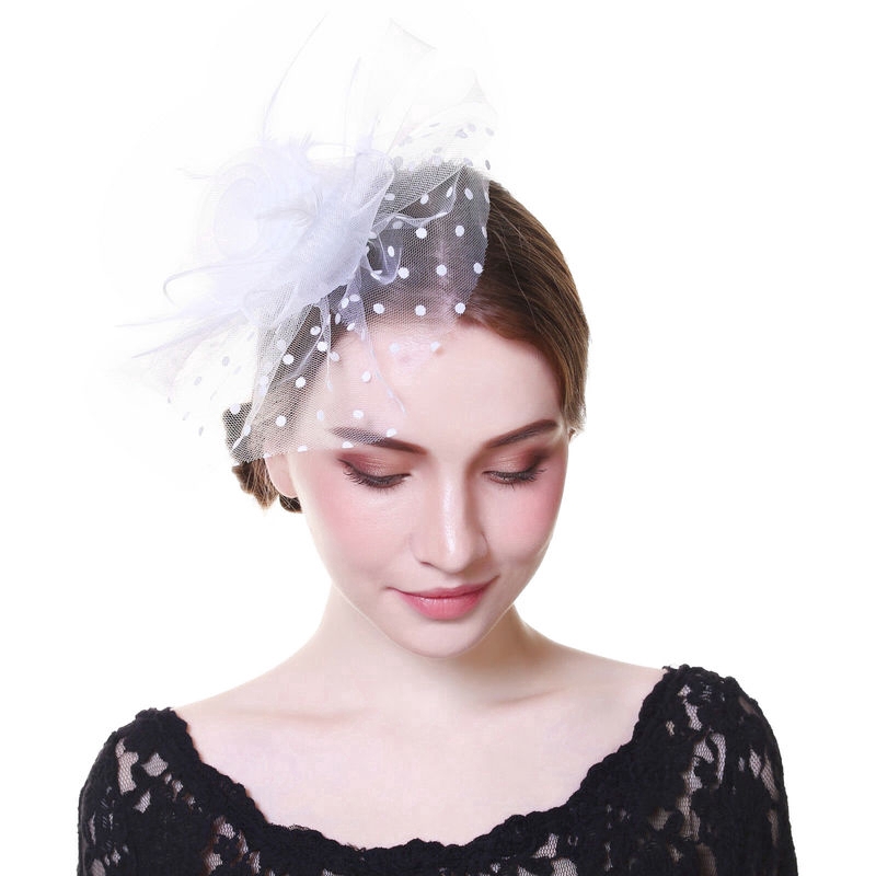 Băng Đô Cài Tóc Đính Lông Vũ Thiết Kế Tinh Tế