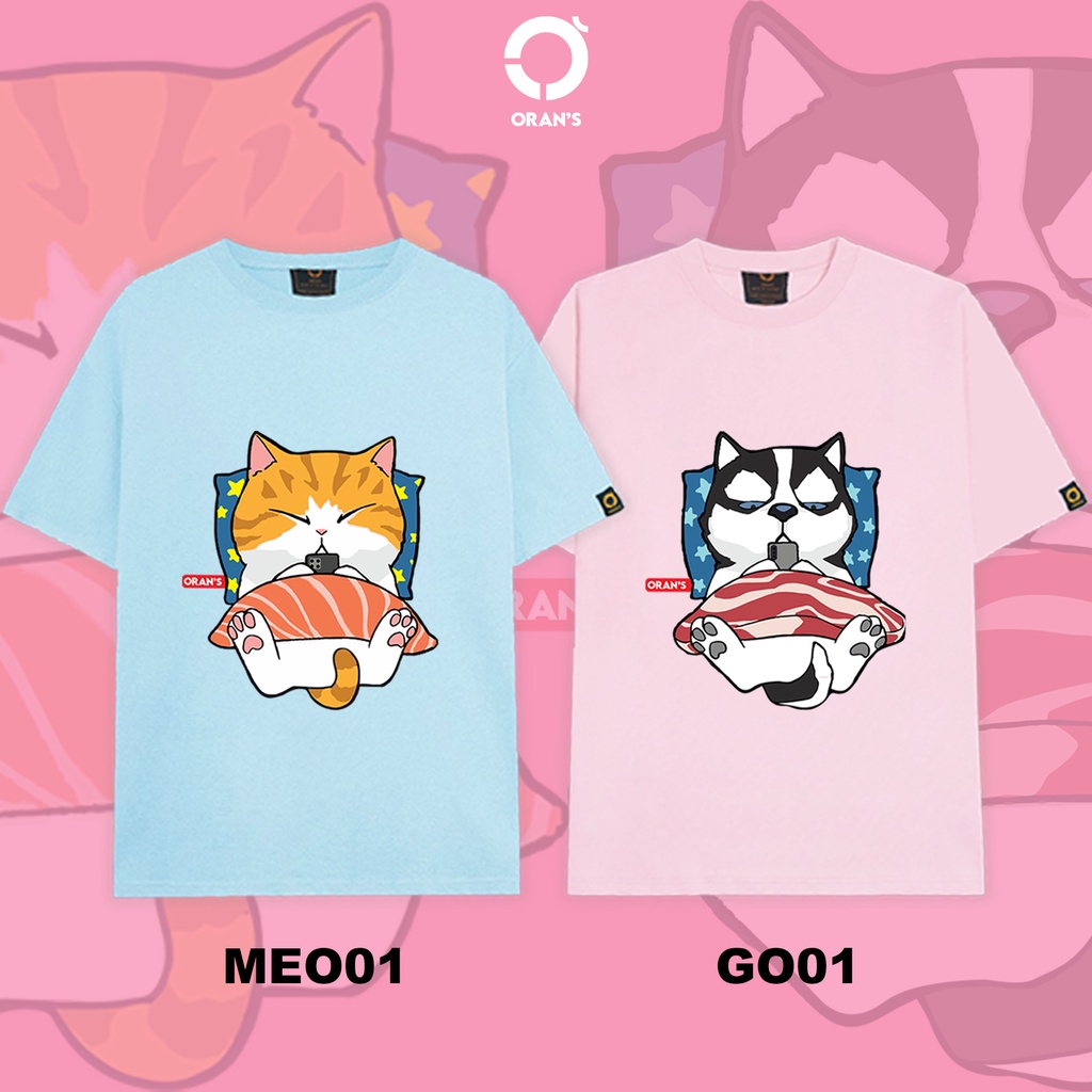 Áo thun Couple Tee phông 2 màu BABYPINK và BABYBLUE nam nữ tay lỡ Oversize chất COTTON 4C, FULLBOX ORANS - ORAN'S TEE | BigBuy360 - bigbuy360.vn