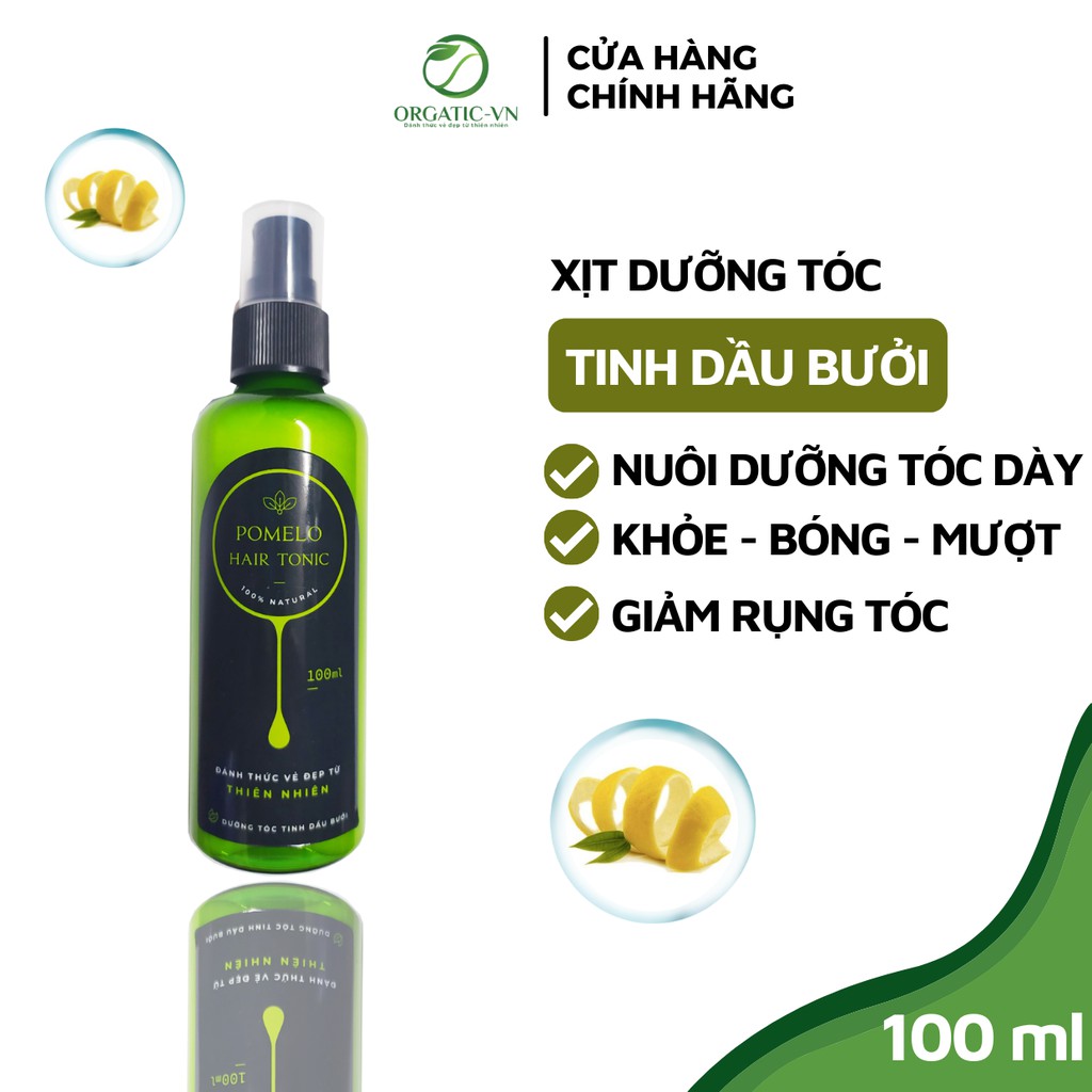 Xịt tóc tinh dầu bưởi - Nước dưỡng tóc Kích mọc tóc - Giảm rụng 100ml - HANDMADE - SR007