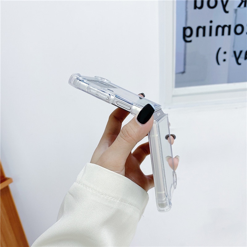 Ốp Điện Thoại Mặt Gương Trang Điểm Màu Hồng Cho Samsung Galaxy Z Flip 3 Z Flip 4 Samsung Z Flip 4 Zflip3