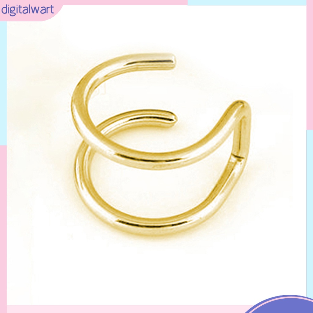 Dg✌❤ Khuyên Kẹp Vành Tai 2 Đầu Bằng Thép Không Gỉ Cá Tính
