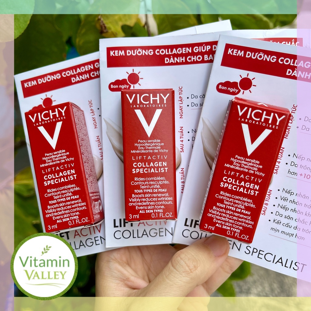 (Sample Vichy) Kem Dưỡng Chuyên Biệt Ban Ngày Vichy Collagen Specialist 3ml