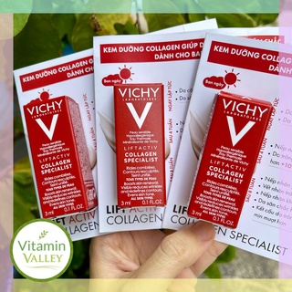   Sample Vichy  Kem Dưỡng Chuyên Biệt Ban Ngày Vichy Collagen Specialist 3ml 