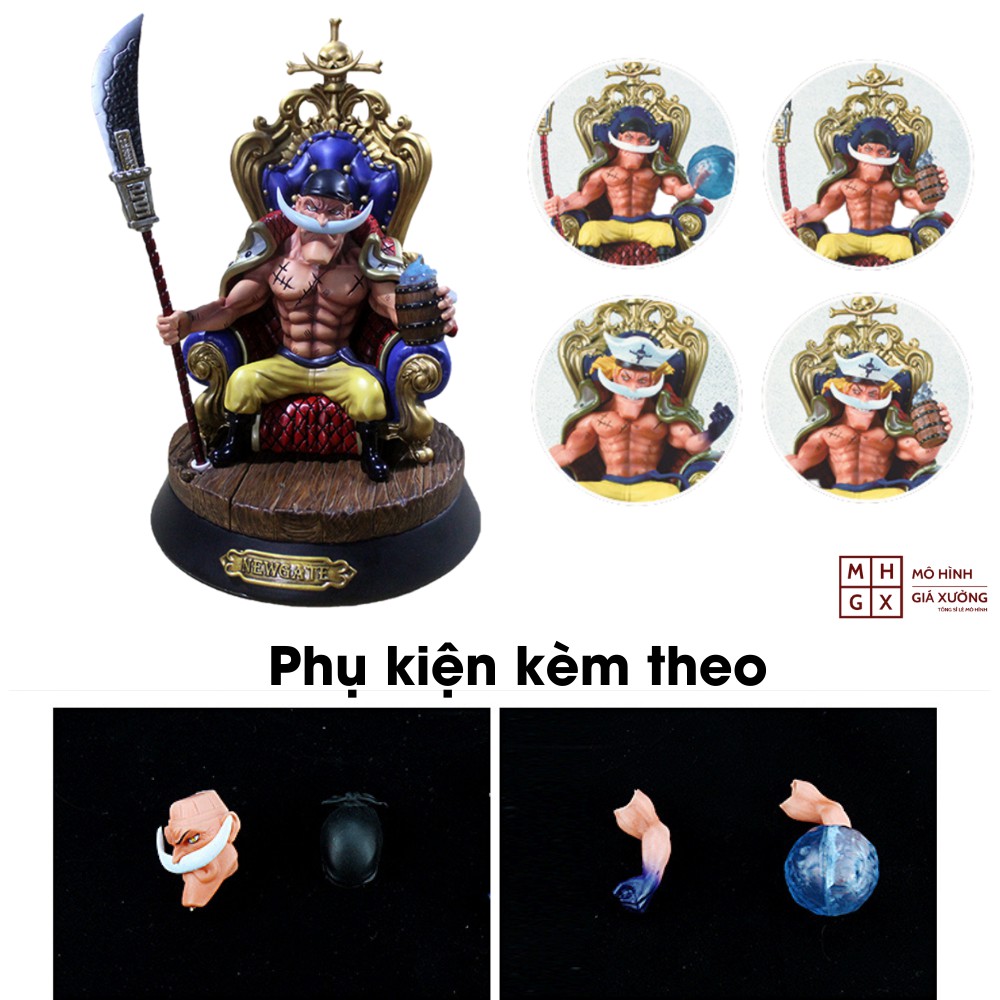 Mô hình One Piece Tứ Hoàng Shanks Kaido Râu Trắng BigMom cao 22-24cm + phụ kiện đi kèm , figure one piece