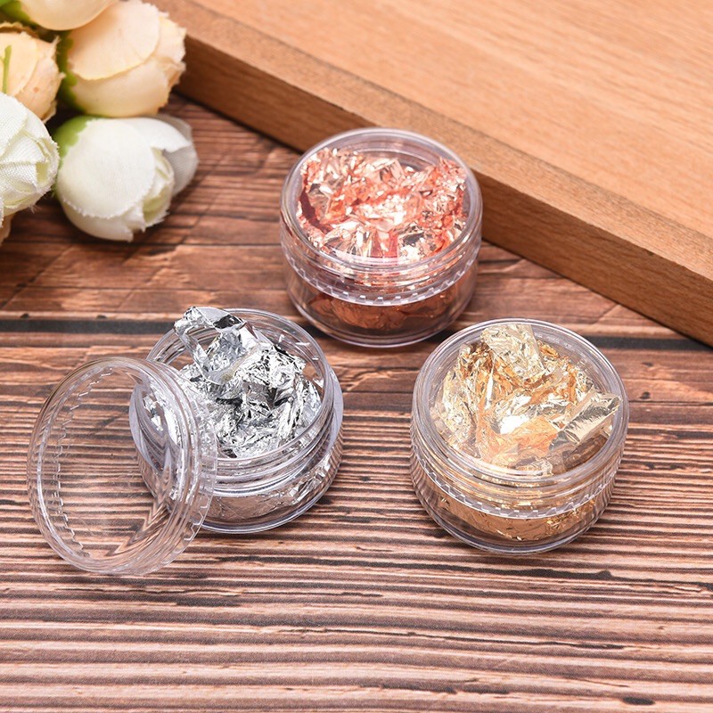 Nhũ giấy vàng bạc-lá nhôm phụ kiện nail