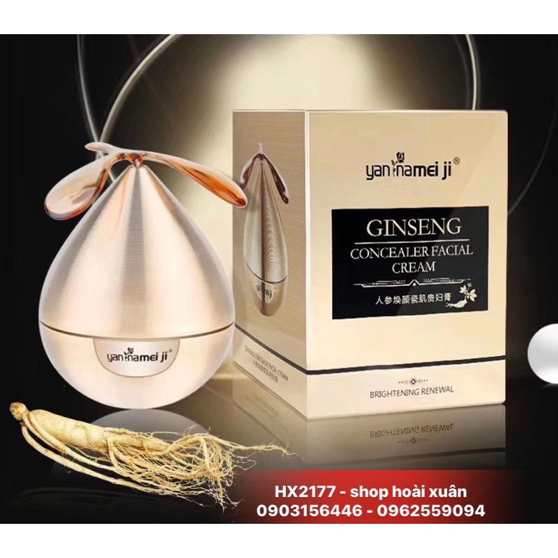 Kem sâm dưỡng trắng da se khít lỗ chân lông yan namei ji ginseng collagen faccial - HX2177