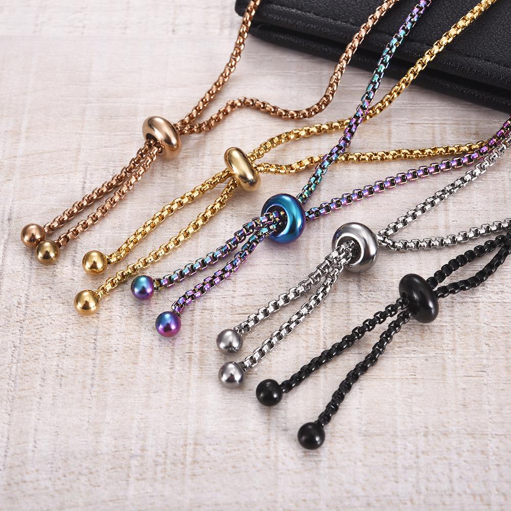 Vòng Đeo Tay Khắc Chữ ECGIFT BR001 Bằng Thép Không Gỉ Điều Chỉnh Được