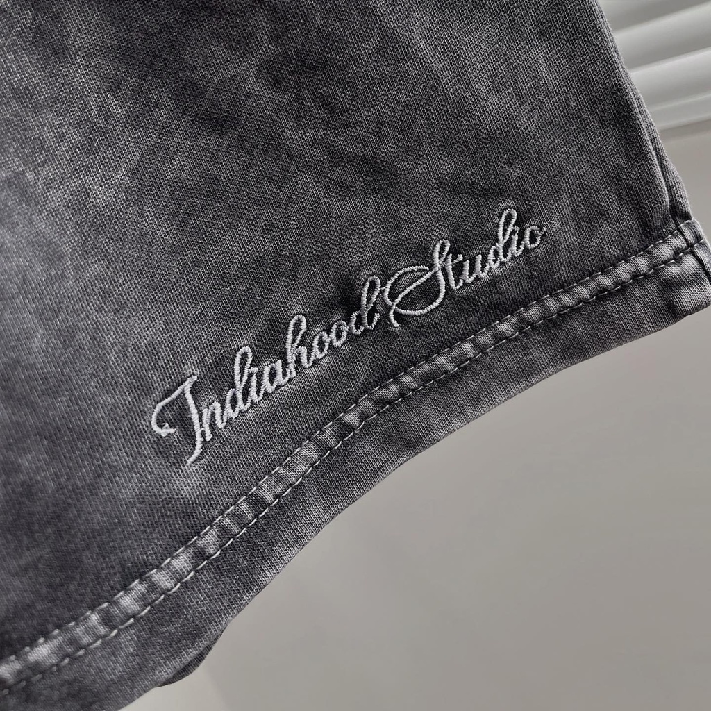 [sẵn] Quần short thun vải wax màu xám ( ảnh thật tại shop) Tanazi Closet