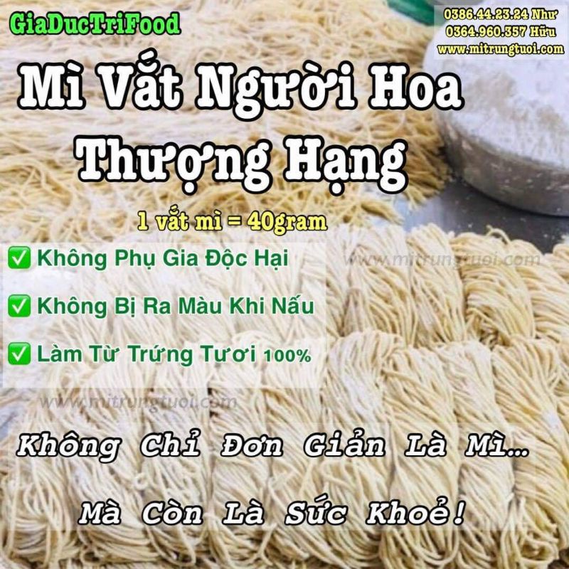 [SIÊU TIỆN LỢI] COMBO THƯỢNG HẠNG: 1 kí mì vắt Người Hoa + 500g Vỏ Hoành thánh cho gia đình -  NHẬN GIAO NHANH Ở TPHCM