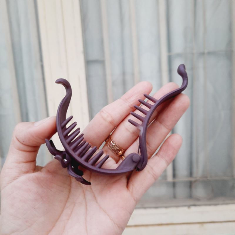 Kẹp tóc ngang OVAL đính hạt ở giữa hoa