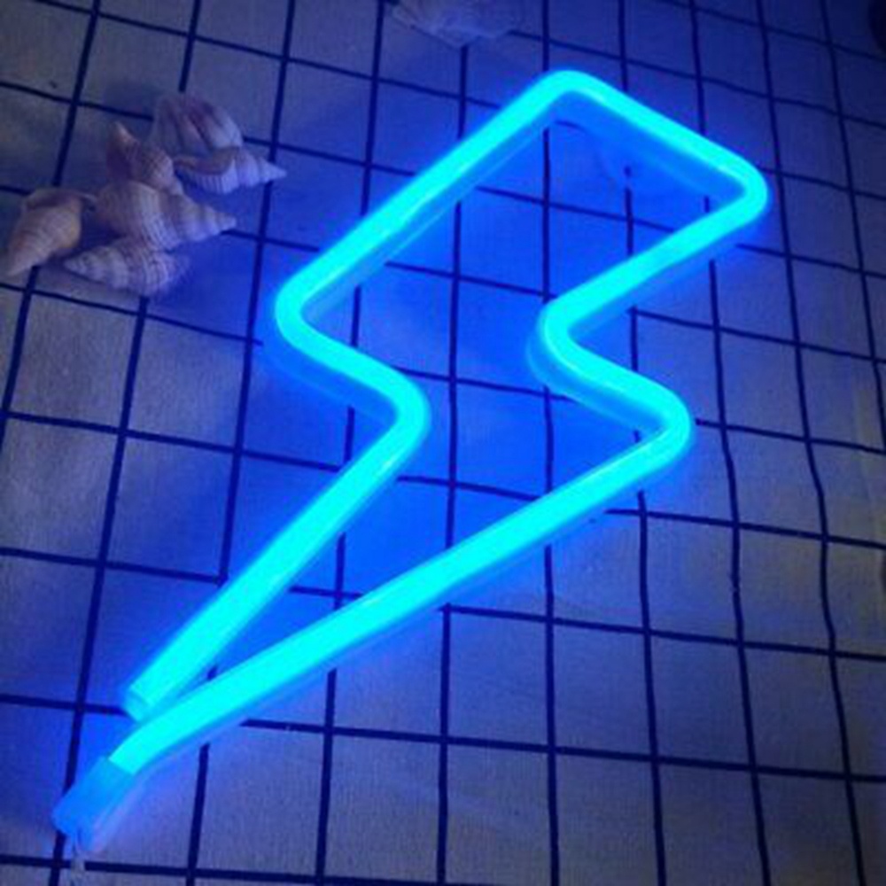 Mới Đèn Neon Hình Tia Chớp Trang Trí Phòng Ngủ