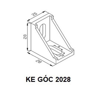 Ke góc vuông Anot đen nhôm 2020, 3030