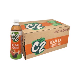 Thùng C2 Hồng Trà Đào 24 Chai 455ml