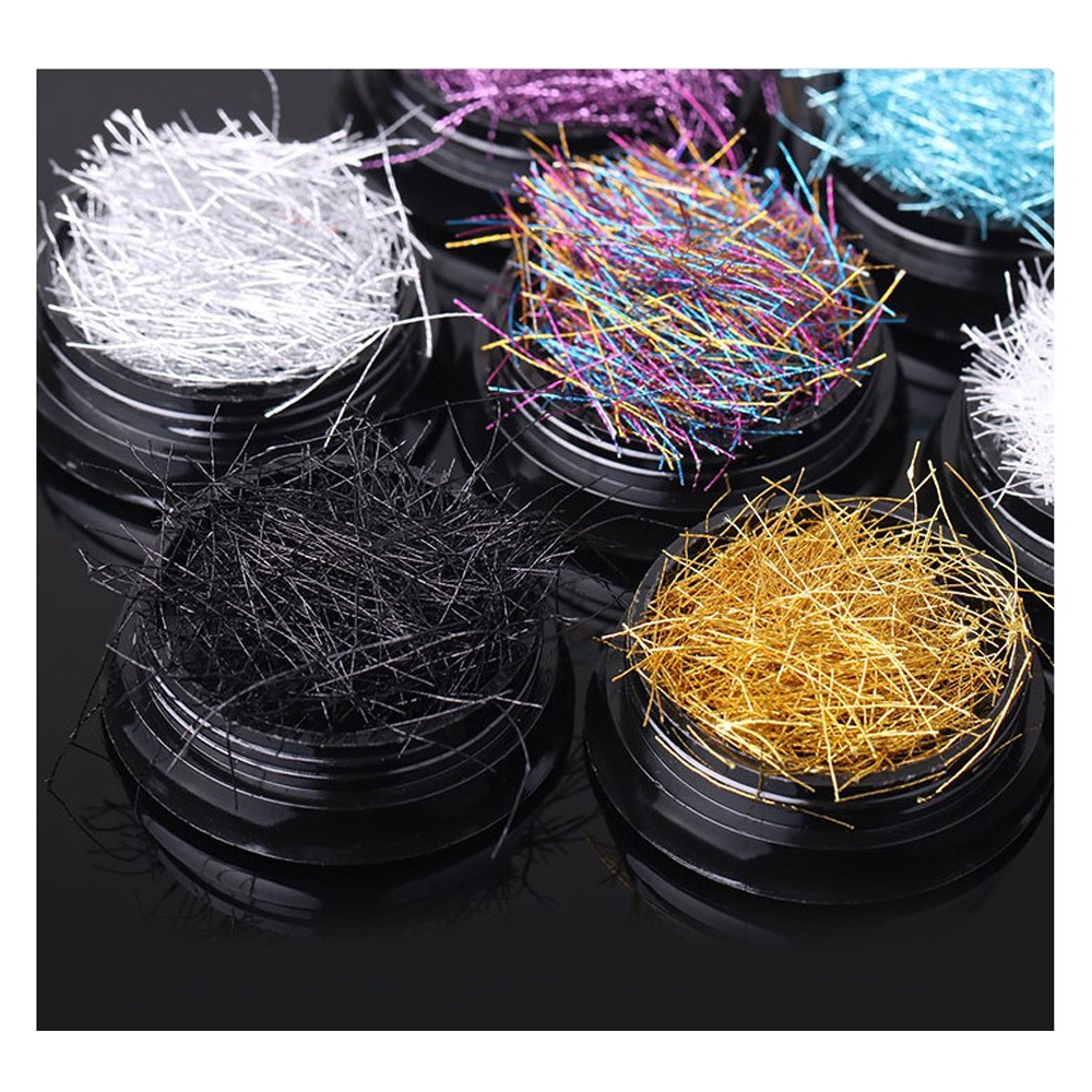 Sợi kim tuyến lấp lánh trang trí móng tay