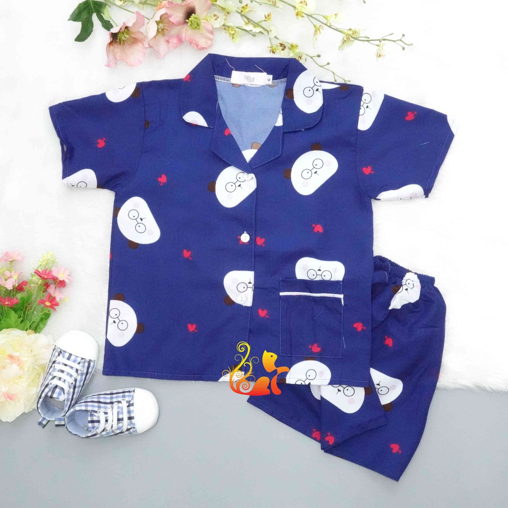 Đồ Mặc Nhà &quot;Gấu bánh bao&quot; Pijama Kate Thái - Cho Bé 8 - 38kg.