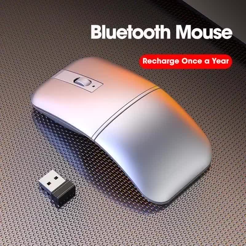 Chuột không dây Bluetooth Niye có thể gập lại di động không dây hai chế độ sạc lại chuột câm chuột văn phòng chuyên dụng