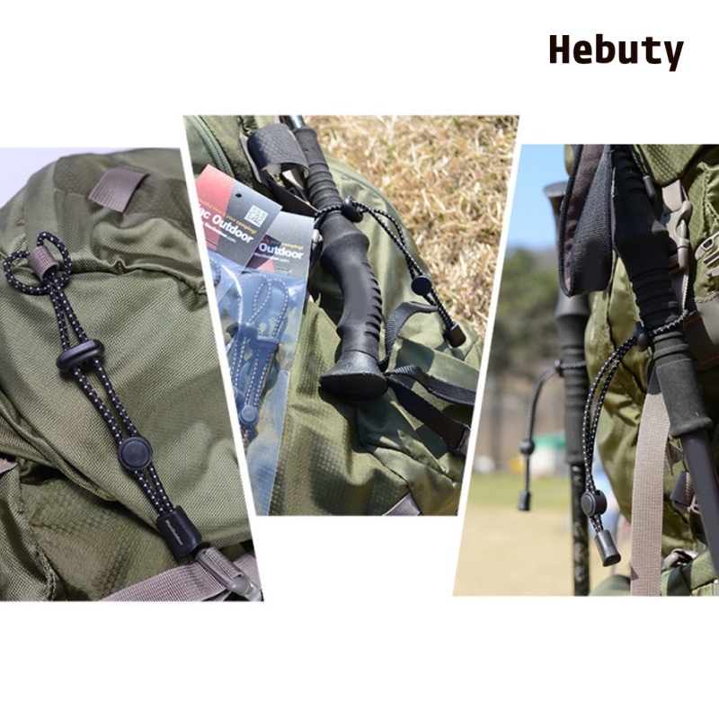 [Home & Living]2pcs Backpack Hiking Stick Holder Walking Pole Fixing Buckle Elastic Rope