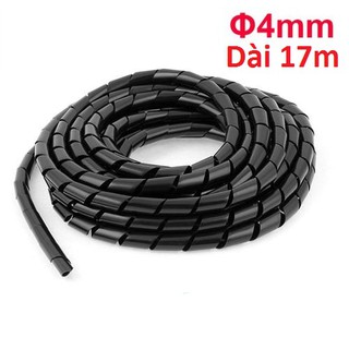 Ống xoắn nhựa dẻo bọc dây điện chống rối (Phi 4 dài 17m)