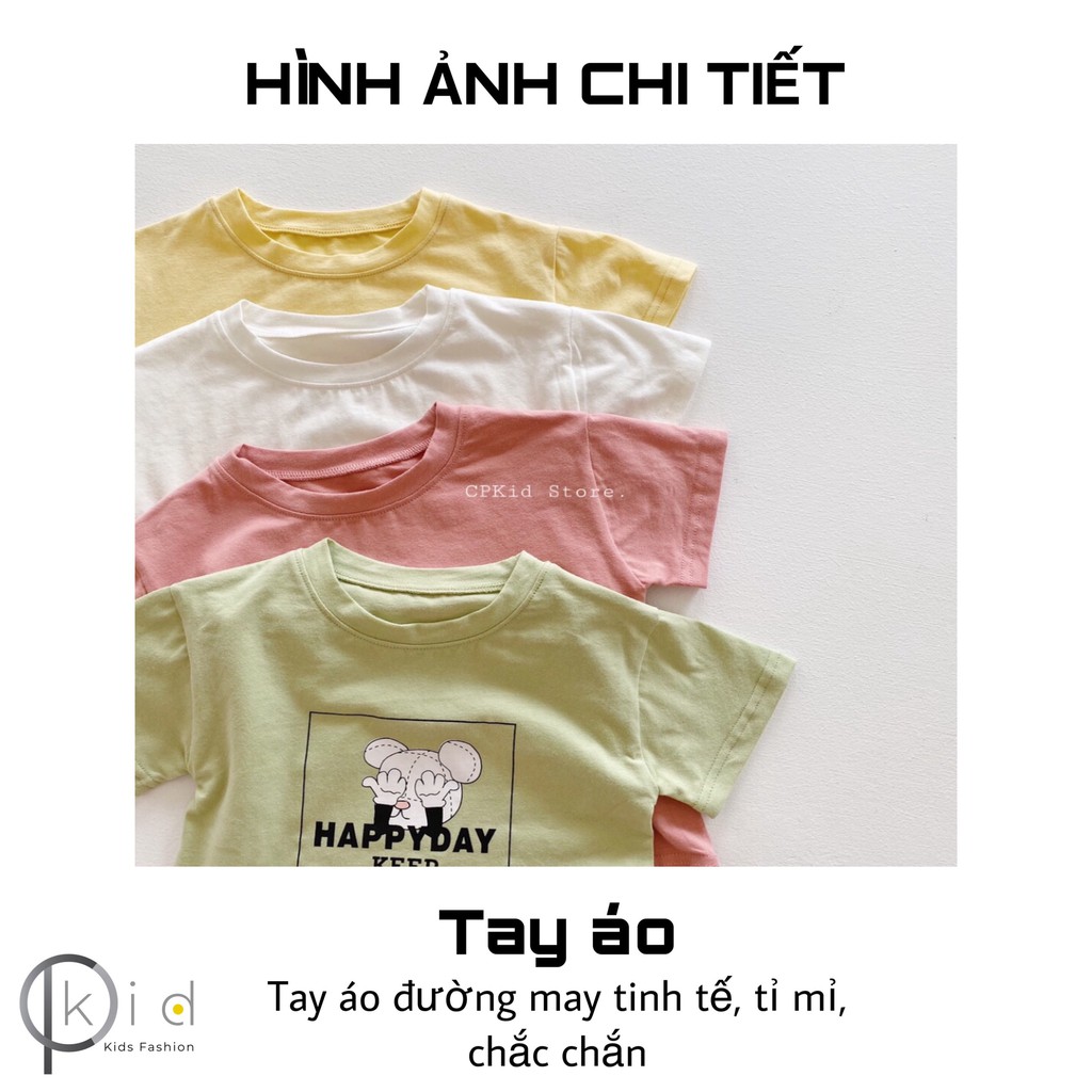 AT51 ÁO PHÔNG TRẺ EM HÀN QUỐC - CPKID HAPPY DAY - SỢI ORGANIC - AN TOÀN DA BÉ - THÂN THIỆN MÔI TRƯỜNG