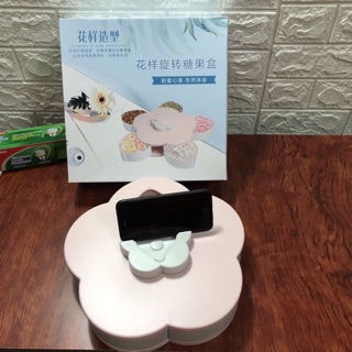 Khay Đựng Mứt Kẹo Tự Xoay 5 cánh