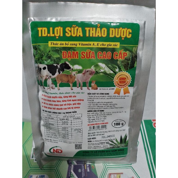 TD lợi sữa thảo dược 100 gram thức ăn cho thú cưng