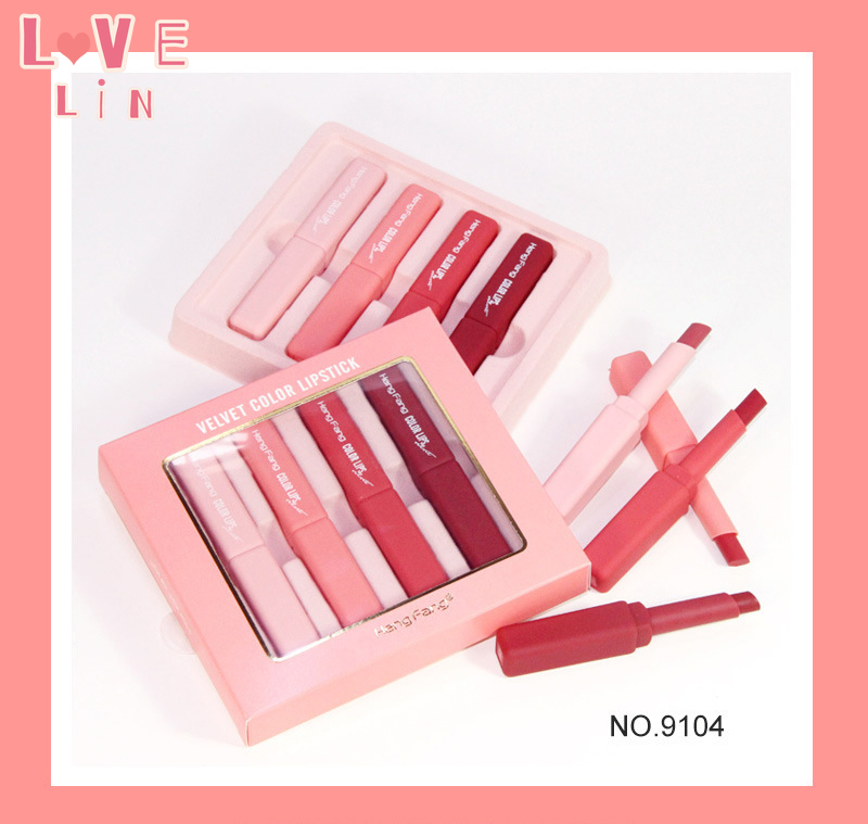 (Hàng Mới Về) Set 4 Son Môi Hengfang Dưỡng Ẩm Dễ Lên Màu Chống Thấm Nước Không Dính Thành Cốc | BigBuy360 - bigbuy360.vn