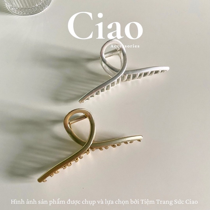 [HOT TREND] Kẹp càng cua kim loại bản trơn phong cách trendy Ciao accessories