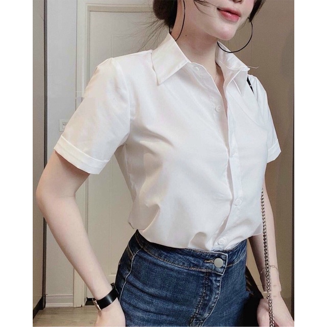 ÁO SƠ MI TRẮNG TAY NGẮN