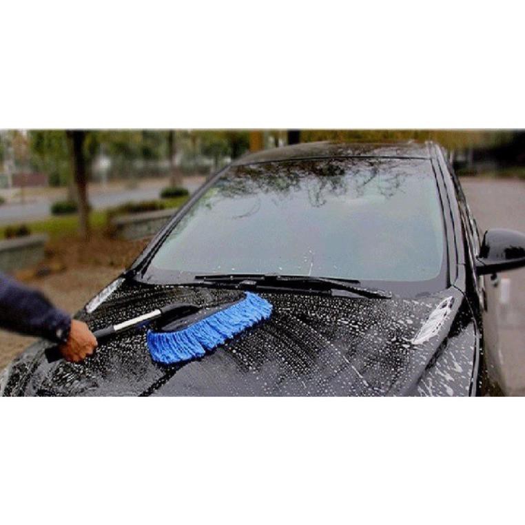 Chổi nano lau rửa xe ô tô chuyên dụng - cán kéo dài