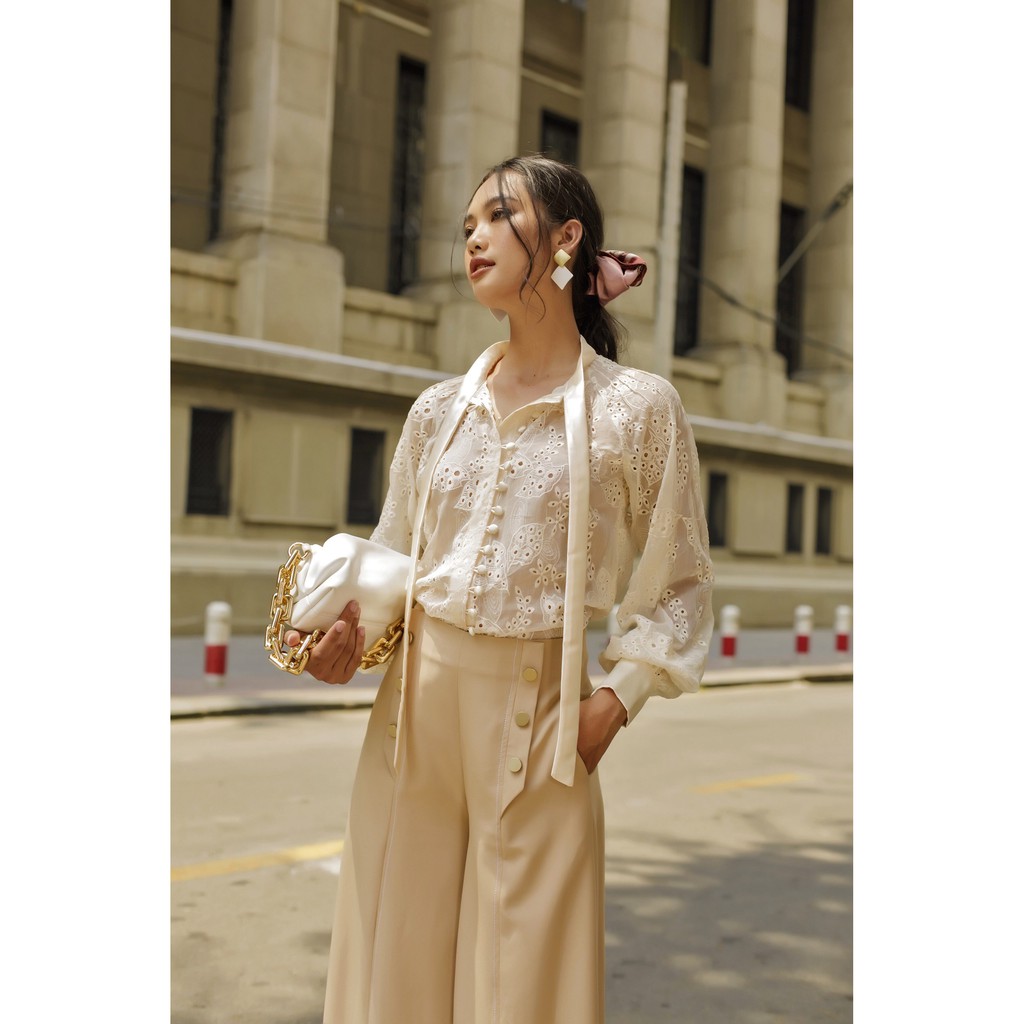 SÒ VINTAGE - KEL Quần culottes xẻ ống túi xéo | BigBuy360 - bigbuy360.vn